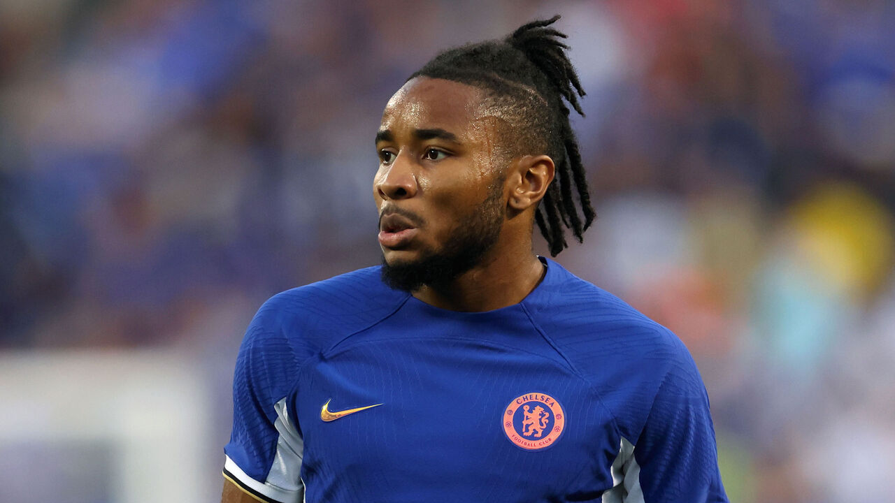 CHICAGO, ILLINOIS - AUGUST 2: Christopher Nkunku of Chelsea during the pre-season friendly match between Chelsea FC and Borussia Dortmund at Soldier Field on August 2, 2023 in Chicago, Illinois.