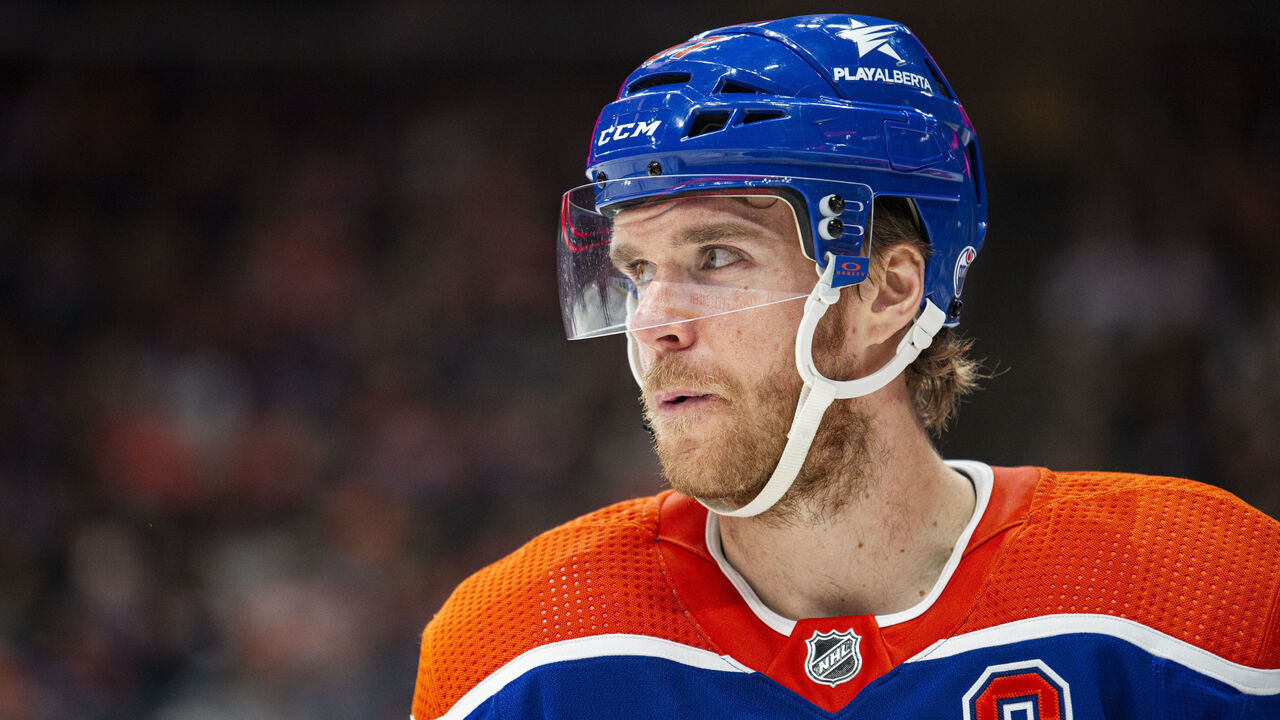 EDMONTON, ALBERTA - NOVEMBER 26: Connor McDavid #97 of the Edmonton Oilers looks on during the first period against the Anaheim Ducks at Rogers Place on November 26, 2023 in Edmonton, Alberta, Canada.