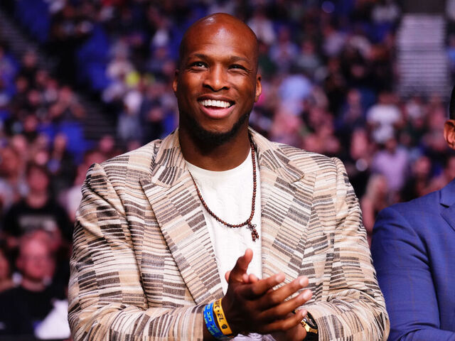LONDON, ENGLAND - JULY 22: MMA fighter Michael Page is seen in attendance during the UFC Fight Night at The O2 Arena on July 22, 2023 in London, England.