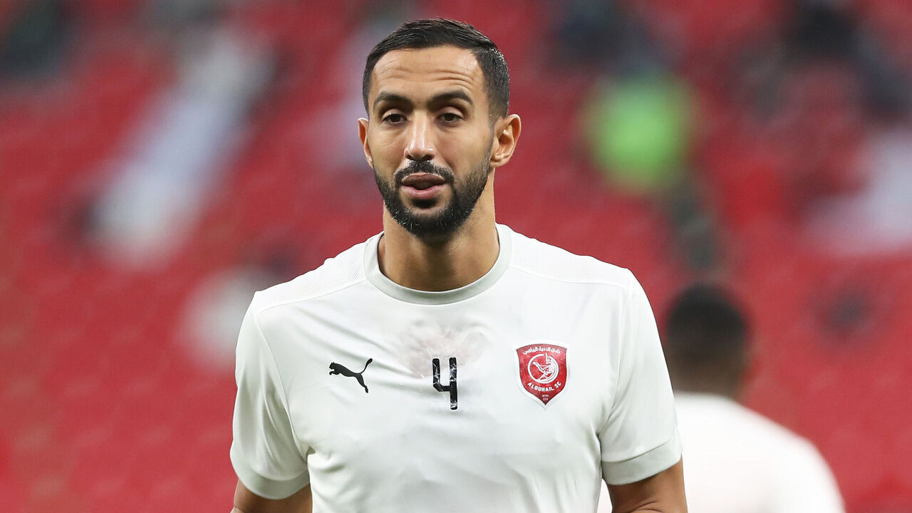 DOHA, QATAR - FEBRUARY 07: Medhi Benatia of Al Duhail SC warms up prior to the FIFA Club World Cup Qatar 2020 5th Place match between Ulsan Hyundai FC and Al Duhail SC at the Ahmad Bin Ali Stadium on February 07, 2021 in Doha, Qatar.