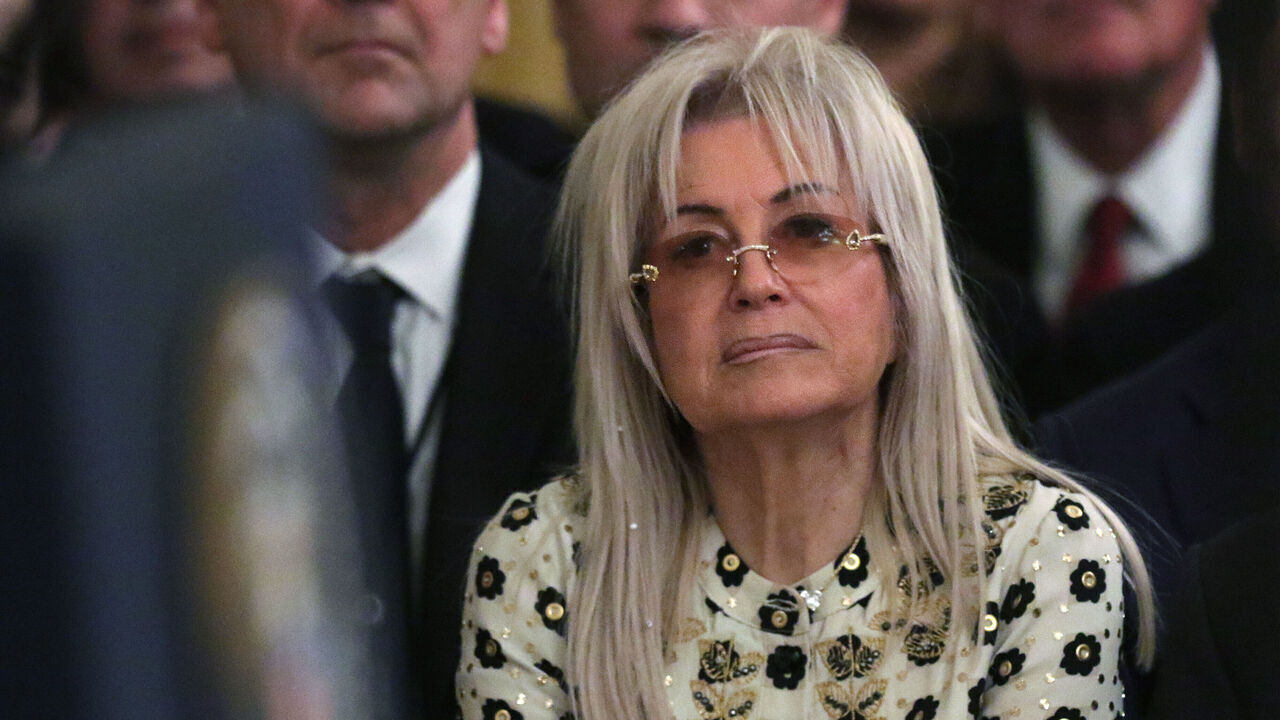 WASHINGTON, DC - JANUARY 28: Miriam Ochsorn, wife of Founder, Chairman and CEO of Las Vegas Sands Sheldon Adelson, listens during a press conference with U.S. President Donald Trump and Israeli Prime Minister Benjamin Netanyahu in the East Room of the White House on January 28, 2020 in Washington, DC. President Trump released details of his administration's long-awaited Middle East peace plan to resolve the Israeli-Palestinian conflict.