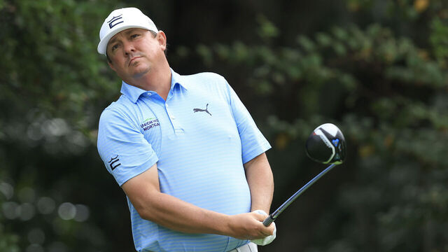 ST SIMONS ISLAND, GEORGIA - NOVEMBER 17: Jason Dufner of the United States hits a tee shot on the 14th hole during the second round of The RSM Classic on the Plantation Course at Sea Island Resort on November 17, 2023 in St Simons Island, Georgia.