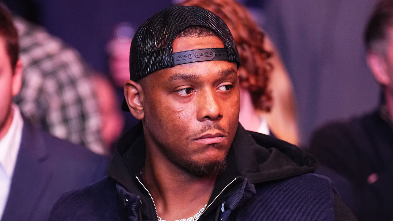 NEW YORK, NEW YORK - NOVEMBER 11: Jamahal Hill is seen in attendance during the UFC 295 event at Madison Square Garden on November 11, 2023 in New York City.