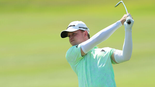 JOHANNESBURG, SOUTH AFRICA - DECEMBER 02: Jayden Schaper of South Africa plays his second shot on the 15th hole during day three of the Investec South African Open Championship at Blair Atholl Golf & Equestrian Estate on December 02, 2023 in Johannesburg, South Africa.