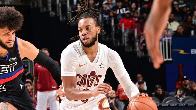 DETROIT, MI - DECEMBER 2: Darius Garland #10 of the Cleveland Cavaliers goes to the basket during the game on December 2, 2023 at Little Caesars Arena in Detroit, Michigan. NOTE TO USER: User expressly acknowledges and agrees that, by downloading and/or using this photograph, User is consenting to the terms and conditions of the Getty Images License Agreement. Mandatory Copyright Notice: Copyright 2023 NBAE