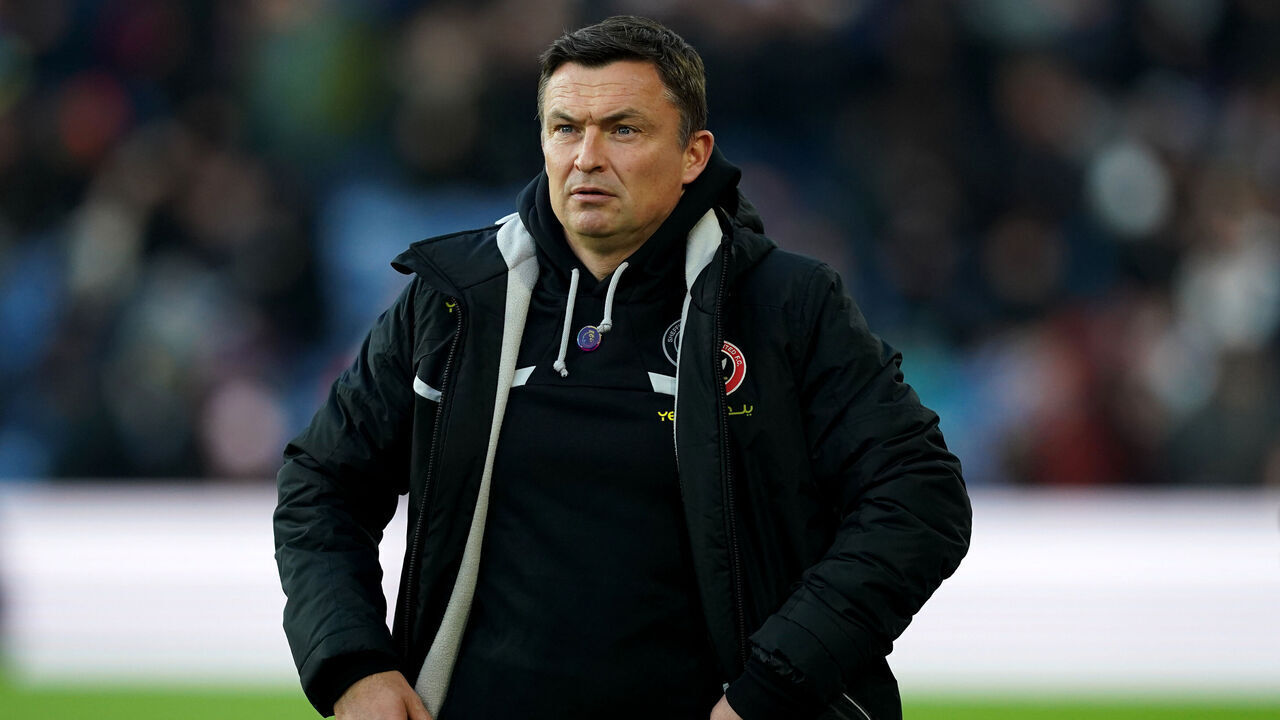 Sheffield United manager Paul Heckingbottom prior to the Premier League match at Turf Moor, Burnley. Picture date: Saturday December 2, 2023.