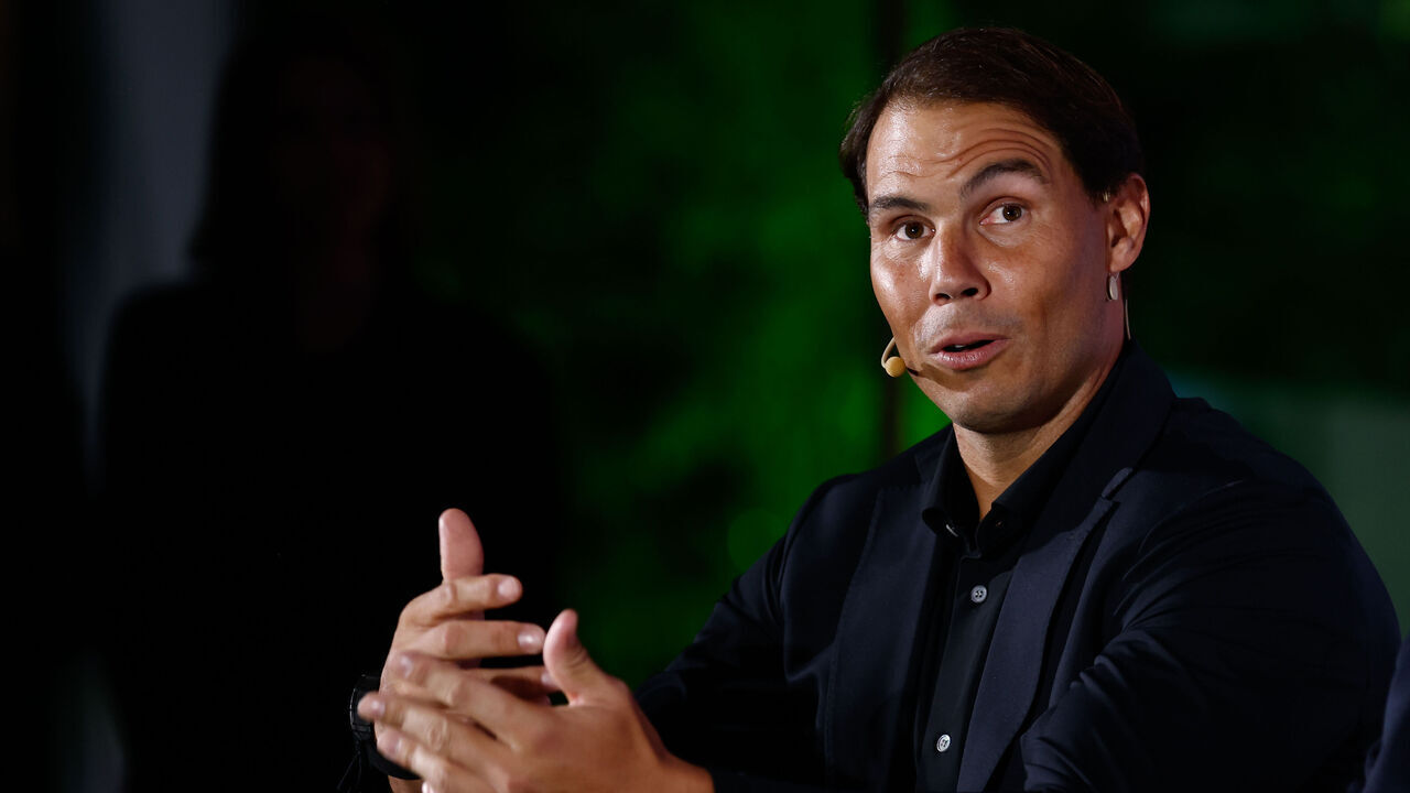 MADRID, SPAIN - OCTOBER 19: Rafael Nadal, tennis player, attends during the presentation of NDL as a new business project by Rafael Nadal and Juan Matji held at the Costume Museum in on October 19, 2023, in Madrid, Spain.