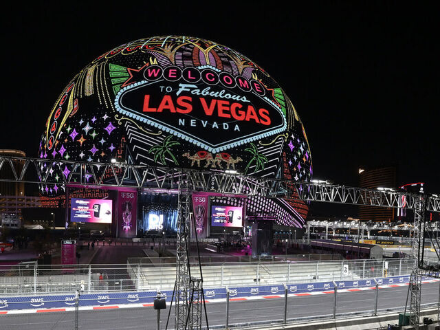 LAS VEGAS, NEVADA - NOVEMBER 16: Sphere is seen ahead of the F1 Grand Prix of Las Vegas at Las Vegas Strip Circuit on November 16, 2023 in Las Vegas, Nevada.