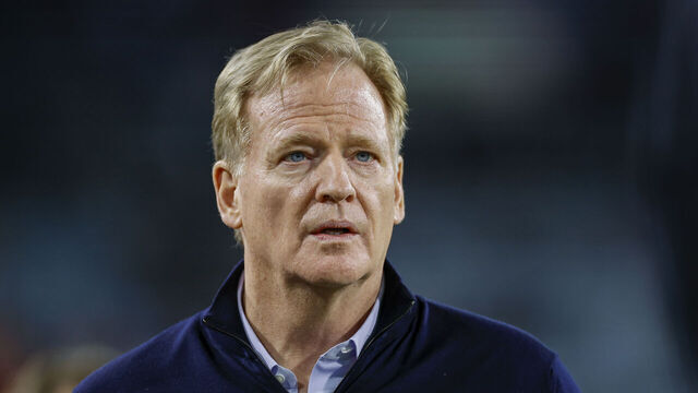 JACKSONVILLE, FL - DECEMBER 04: NFL commissioner Roger Goodell looks on before the game between the Jacksonville Jaguars and the Cincinnati Bengals on December 4, 2023 at EverBank Stadium in Jacksonville, Fl.