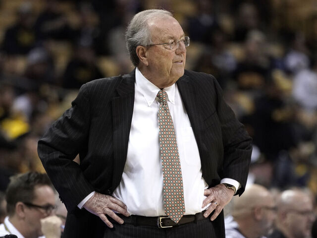 COLUMBIA, MO - NOVEMBER 23: Head coach Cliff Ellis of the Coastal Carolina watches his team against the Missouri Tigers Chanticleers at Mizzou Arena on November 23, 2022 in Columbia, Missouri.