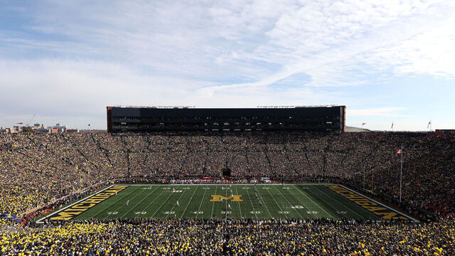 ANN ARBOR, MICHIGAN - NOVEMBER 25: A general view of Michigan Wolverines playing against the Ohio State Buckeyes at Michigan Stadium on November 25, 2023 in Ann Arbor, Michigan.