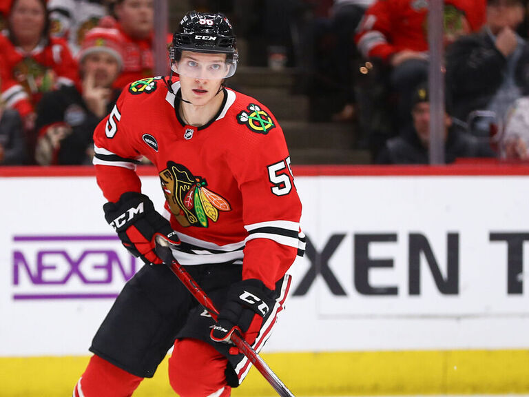 Blackhawks' Korchinski rejoins team after father's death | theScore.com