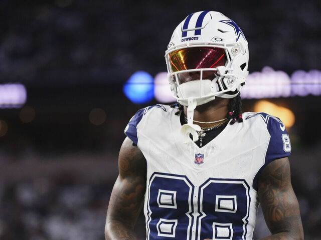 ARLINGTON, TX - DECEMBER 10: CeeDee Lamb #88 of the Dallas Cowboys warms up before kickoff against the Philadelphia Eagles at AT&T Stadium on December 10, 2023 in Arlington, Texas.