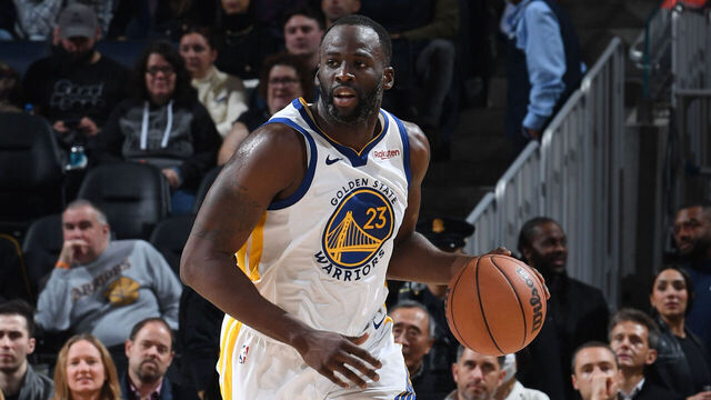 SAN FRANCISCO, CA - DECEMBER 6: Draymond Green #23 of the Golden State Warriors dribbles the ball during the game against the Portland Trail Blazers on December 6, 2023 at Chase Center in San Francisco, California. NOTE TO USER: User expressly acknowledges and agrees that, by downloading and or using this photograph, user is consenting to the terms and conditions of Getty Images License Agreement. Mandatory Copyright Notice: Copyright 2023 NBAE