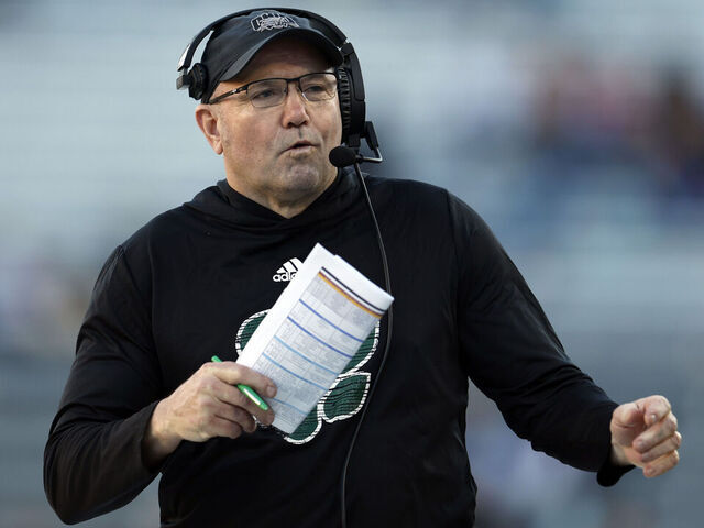 TUCSON, ARIZONA - DECEMBER 30: Head coach Tim Albin of the Ohio Bobcats is seen during the second half of the Barstool Sports Arizona Bowl against the Wyoming Cowboys at Arizona Stadium on December 30, 2022 in Tucson, Arizona. The Bobcats defeated the Cowboys 30-27.