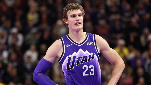 SALT LAKE CITY, UTAH - NOVEMBER 17: Lauri Markkanen #23 of the Utah Jazz in action during the first half of an NBA In-Season Tournament game against the Phoenix Suns at Delta Center on November 17, 2023 in Salt Lake City, Utah.