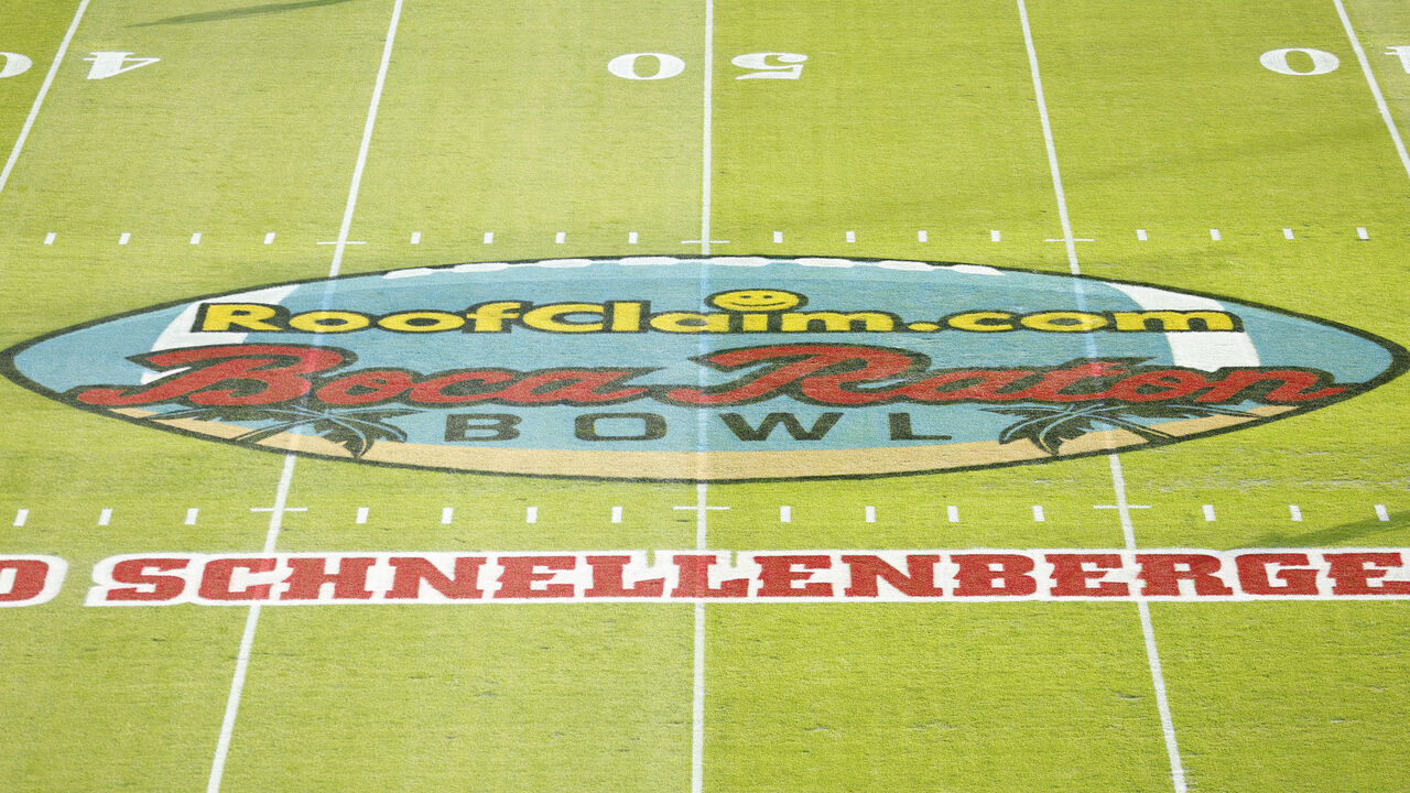 BOCA RATON, FLORIDA - DECEMBER 18: A general view of FAU Stadium prior to the RoofClaim.com Boca Raton Bowl between the Western Kentucky Hilltoppers and the Appalachian State Mountaineers on December 18, 2021 in Boca Raton, Florida.
