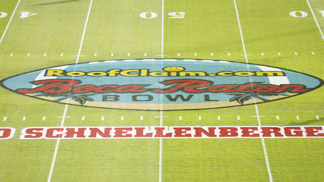 BOCA RATON, FLORIDA - DECEMBER 18: A general view of FAU Stadium prior to the RoofClaim.com Boca Raton Bowl between the Western Kentucky Hilltoppers and the Appalachian State Mountaineers on December 18, 2021 in Boca Raton, Florida.