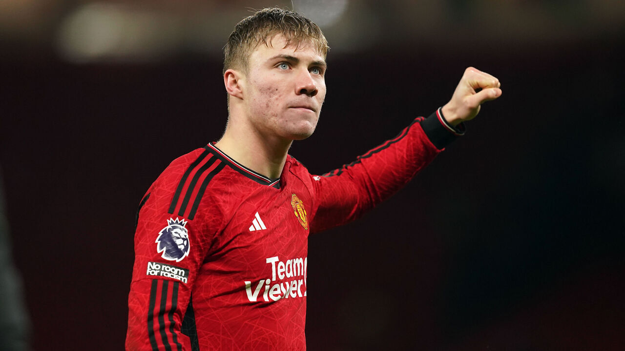 Manchester United's Rasmus Hojlund after the Premier League match at Old Trafford, Manchester. Picture date: Tuesday December 26, 2023.