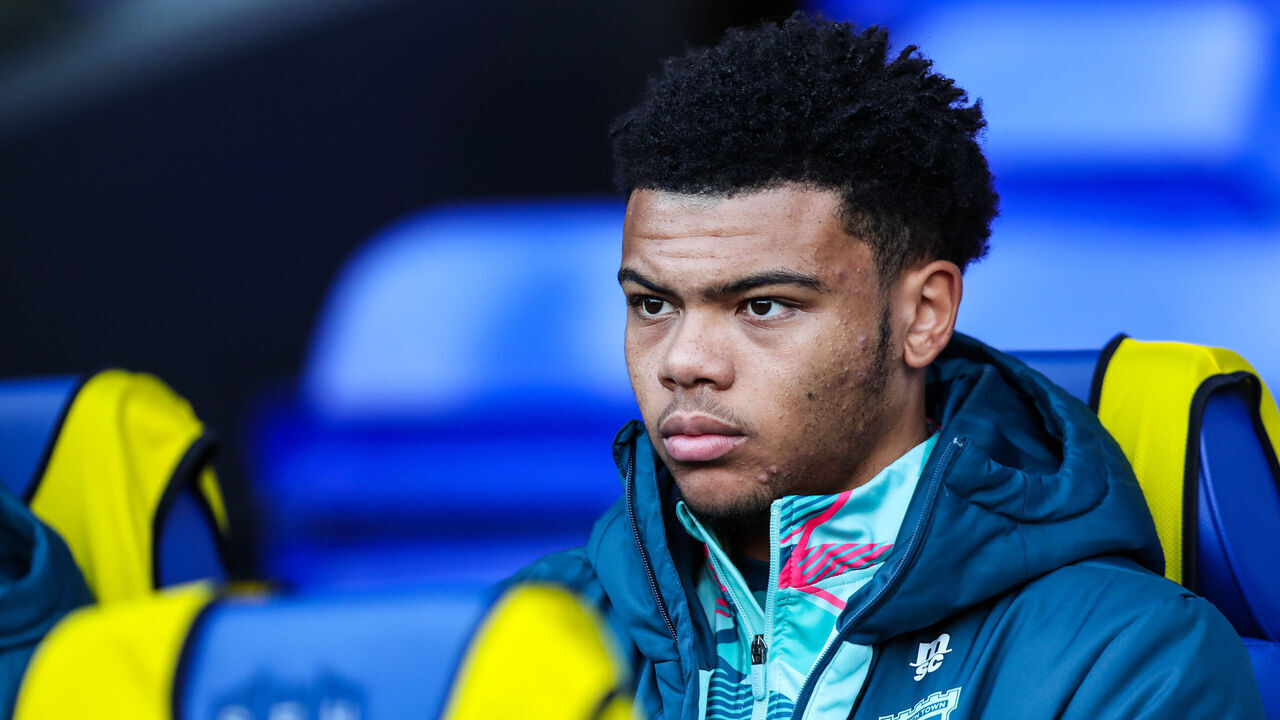 Ipswich Town's Dane Scarlett on the bench ahead of the Sky Bet Championship match at Portman Road, Ipswich. Picture date: Saturday November 11, 2023.