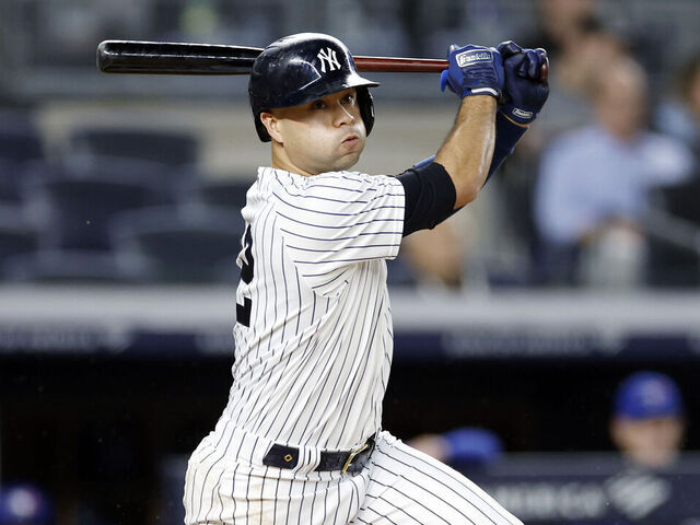 NEW YORK, NEW YORK - SEPTEMBER 21: Isiah Kiner-Falefa #12 of the New York Yankees swings at a pitch during the game against the Toronto Blue Jays at Yankee Stadium on September 21, 2023 in the Bronx borough of New York City. The Yankees won 5-3.