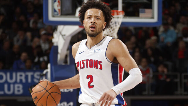 DETROIT, MI - DECEMBER 30: Cade Cunningham #2 of the Detroit Pistons dribbles the ball during the game against the Toronto Raptors on December 30, 2023 at Little Caesars Arena in Detroit, Michigan. NOTE TO USER: User expressly acknowledges and agrees that, by downloading and/or using this photograph, User is consenting to the terms and conditions of the Getty Images License Agreement. Mandatory Copyright Notice: Copyright 2023 NBAE