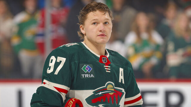SAINT PAUL, MN - DECEMBER 21: Kirill Kaprizov #97 of the Minnesota Wild warms up prior to the game against the Montreal Canadiens at the Xcel Energy Center on December 21, 2023 in Saint Paul, Minnesota.