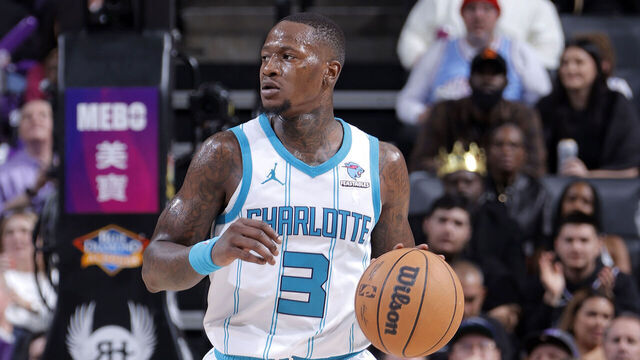 SACRAMENTO, CA - JANUARY 2: Terry Rozier #3 of the Charlotte Hornets dribbles the ball during the game against the Sacramento Kings on January 2, 2024 at Golden 1 Center in Sacramento, California. Mandatory Copyright Notice: Copyright 2024 NBAE