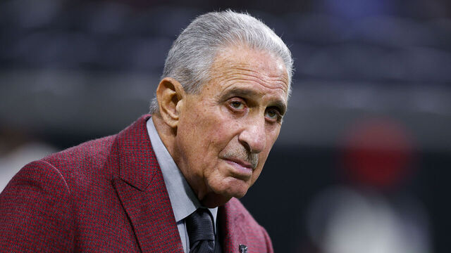 ATLANTA, GEORGIA - DECEMBER 24: Atlanta Falcons owner Arthur Blank looks on prior to the game between the Indianapolis Colts and Atlanta Falcons at Mercedes-Benz Stadium on December 24, 2023 in Atlanta, Georgia.