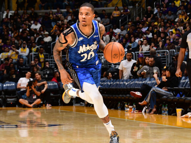 LOS ANGELES, CA - OCTOBER 30: Markelle Fultz #20 of the Orlando Magic dribbles the ball during the game against the Los Angeles Lakers on October 30, 2023 at Crypto.Com Arena in Los Angeles, California. NOTE TO USER: User expressly acknowledges and agrees that, by downloading and/or using this Photograph, user is consenting to the terms and conditions of the Getty Images License Agreement. Mandatory Copyright Notice: Copyright 2023 NBAE
