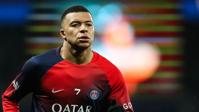Kylian Mbappe of Paris Saint-Germain (PSG) is playing during the French Champions' Trophy (Trophee des Champions) football match between Paris Saint-Germain and Toulouse at Parc des Princes in Paris, France, on January 3, 2024.