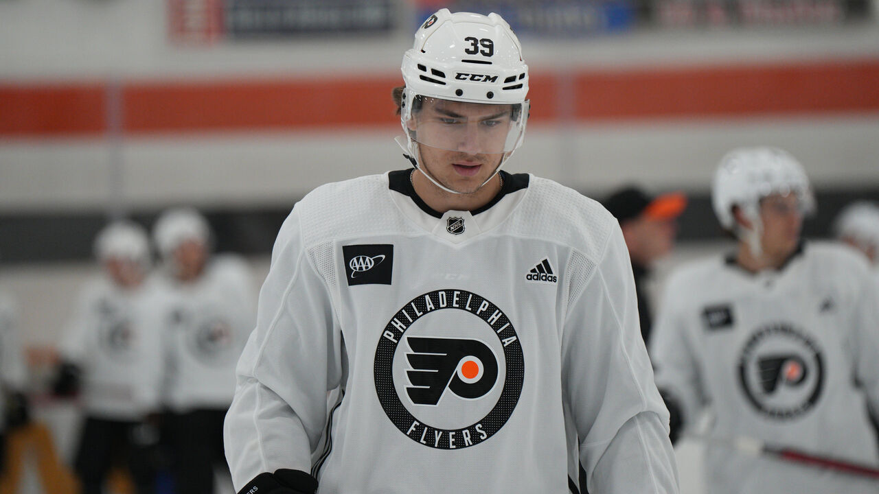 VOORHEES, PA - JULY 14: Gauthier, Cutter (39) participates in development camp at the Flyers Training Center on July 14, 2020 in Voorhees NJ.