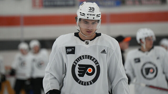 VOORHEES, PA - JULY 14: Gauthier, Cutter (39) participates in development camp at the Flyers Training Center on July 14, 2020 in Voorhees NJ.