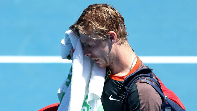 AUCKLAND, NEW ZEALAND - JANUARY 09: Denis Shapovalov of Canada leaves the court following his match against Sebastian Ofner of Austria during the 2024 Men's ASB Classic at ASB Tennis Centre on January 09, 2024 in Auckland, New Zealand.