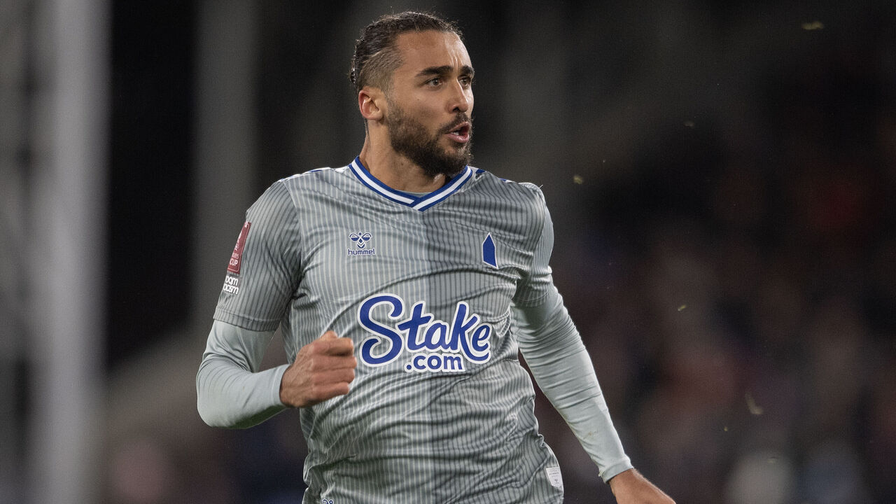 LONDON, ENGLAND - JANUARY 04: Dominic Calvert-Lewin of Everton during the Emirates FA Cup Third Round match between Crystal Palace and Everton at Selhurst Park on January 04, 2024 in London, England.
