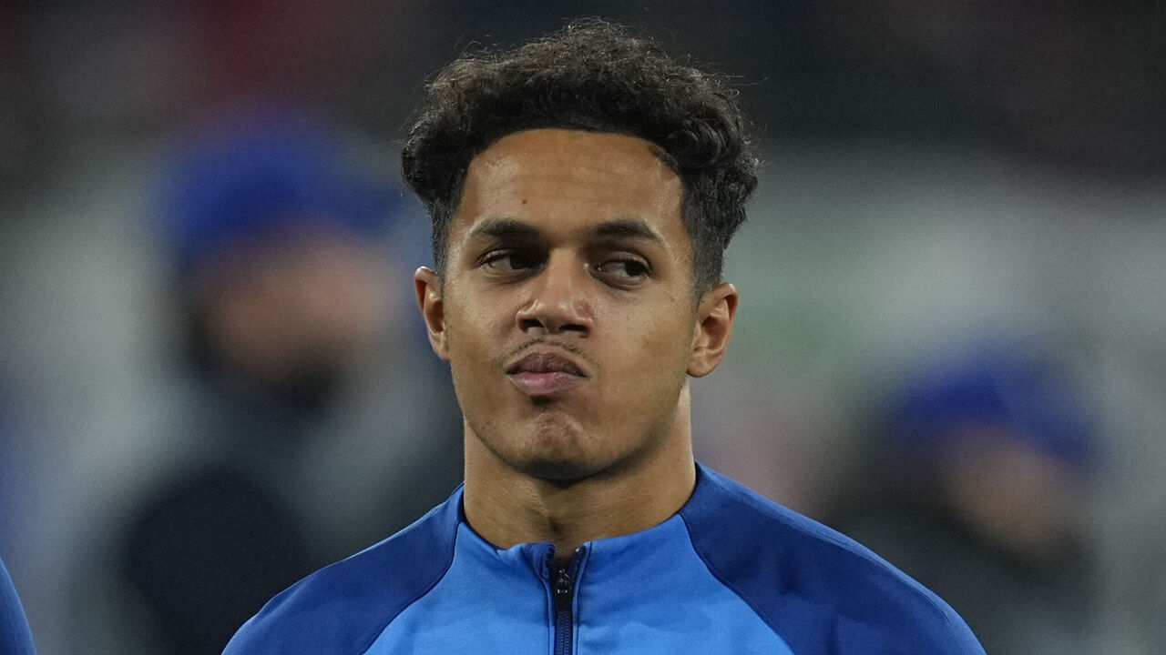 LEIPZIG, GERMANY - DECEMBER 13: Fábio Carvalho of RB Leipzig looks on prior to the UEFA Champions League match between RB Leipzig and BSC Young Boys at Red Bull Arena on December 13, 2023 in Leipzig, Germany.