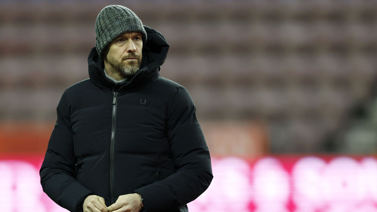 WIGAN, ENGLAND - JANUARY 8: Erik ten Hag, Manager of Manchester United on the pitch before the Emirates FA Cup Third Round match between Wigan Athletic and Manchester United at DW Stadium on January 8, 2024 in Wigan, England.