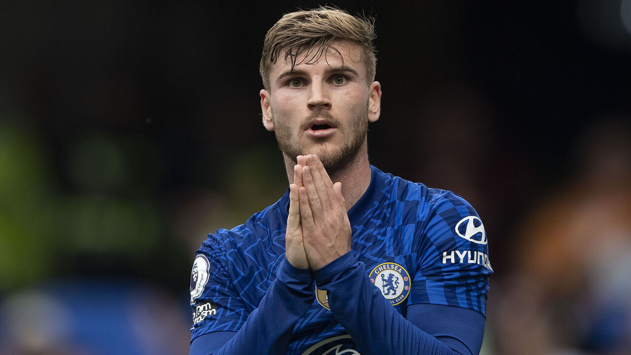 LONDON, ENGLAND - MAY 07: Timo Werner of Chelsea during the Premier League match between Chelsea and Wolverhampton Wanderers at Stamford Bridge on May 7, 2022 in London, United Kingdom.