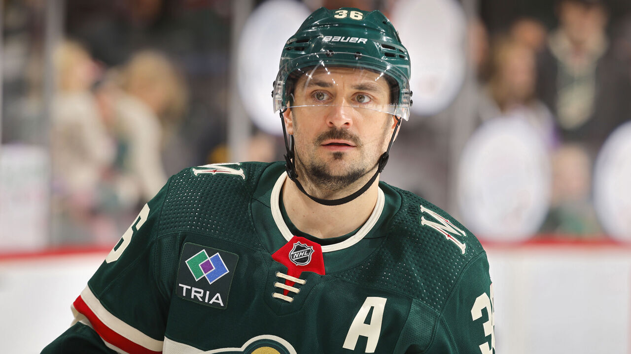 SAINT PAUL, MN - JANUARY 12: Mats Zuccarello #36 of the Minnesota Wild warms up before the game against the Philadelphia Flyers at the Xcel Energy Center on January 12, 2024 in Saint Paul, Minnesota.