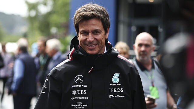 SPA, BELGIUM - JULY 30: Toto Wolff of Germany and Mercedes-AMG PETRONAS F1 Team arrives for the F1 Grand Prix of Belgium at Circuit de Spa-Francorchamps on July 30, 2023 in Spa, Belgium.