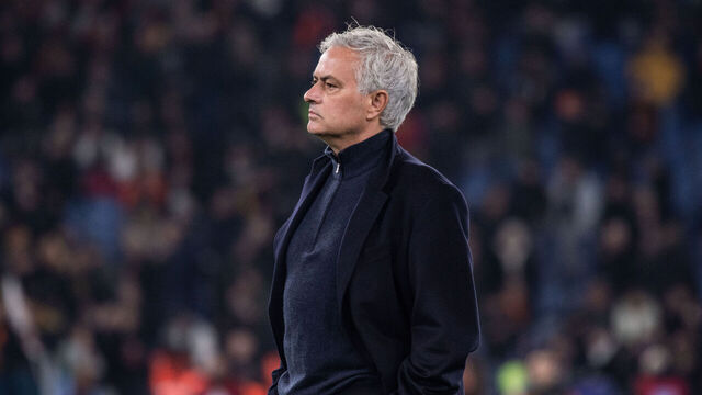 ROME, ITALY - JANUARY 10: Jose Mourinho manager of AS Roma before the Coppa Italia quarter-finals match between SS Lazio and AS Roma at Stadio Olimpico on January 10, 2024 in Rome, Italy.