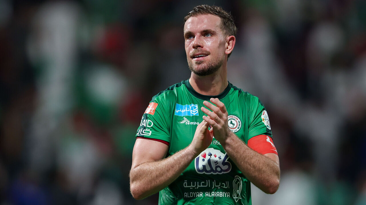 AL DAMMAM, SAUDI ARABIA - NOVEMBER 24: Jordan Henderson reacts after the Saudi Pro League match between Al-Ettifaq and Al-Ittihad at Al Ettifaq Stadium on November 24, 2023 in Al Dammam, Saudi Arabia.