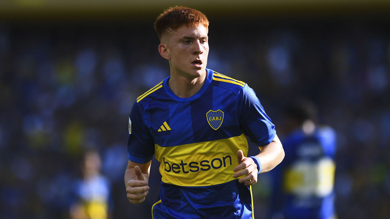 BUENOS AIRES, ARGENTINA - NOVEMBER 12: Valentin Barco of Boca Juniors reacts during a match between Boca Juniors and Newell's Old Boys as part of Copa de la Liga Profesional 2023 at Estadio Alberto J. Armando on November 12, 2023 in Buenos Aires, Argentina.