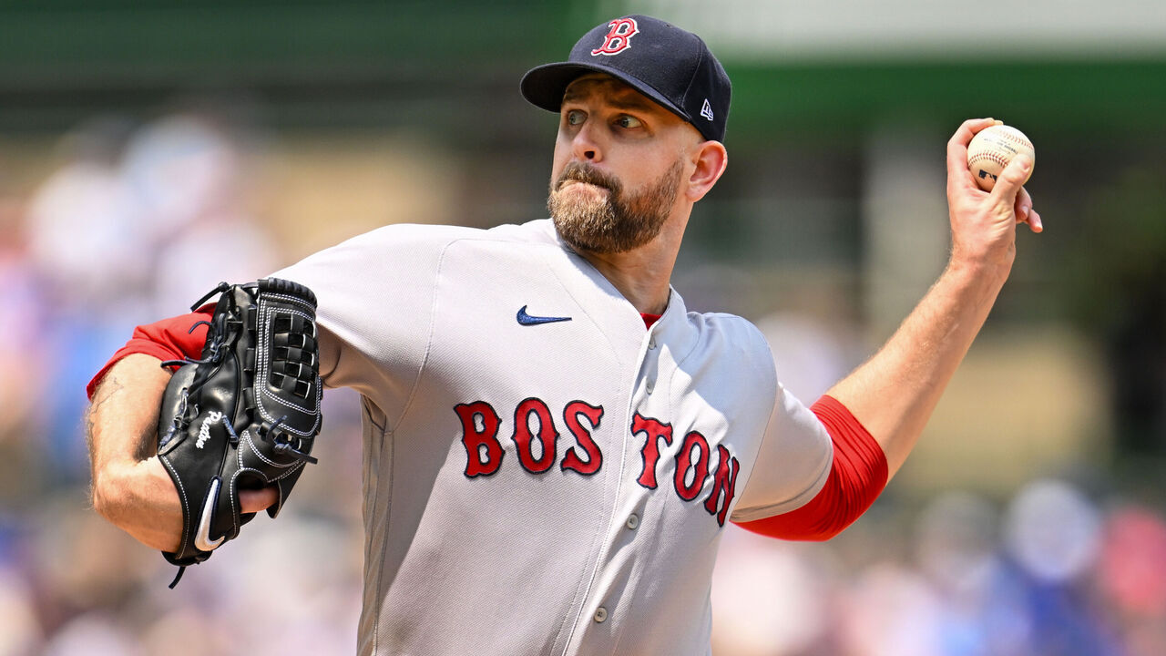 CHICAGO, ILLINOIS - JULY 15: Starting pitcher James Paxton #65 of the Boston Red Sox pitches in the first inning of the game against the Chicago Cubs at Wrigley Field on July 15, 2023 in Chicago, Illinois.