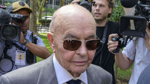 Tottenham Hotspur Football Club owner Joe Lewis leaves Manhattan federal court in New York City on July 26, 2023. Lewis pleaded not guilty to insider trading charges Wednesday in a US federal court. Lewis, 86, denied all counts and was released on bail following a hearing in Manhattan, an official with the Justice Department's Southern District of New York confirmed to AFP.