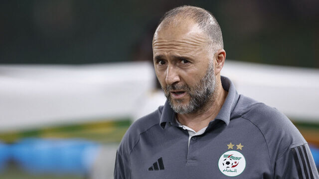 Algeria's French coach Djamel Belmadi looks on during the Africa Cup of Nations (CAN) 2024 group D football match between Mauritania and Algeria at Stade de la Paix in Bouake on January 23, 2024.