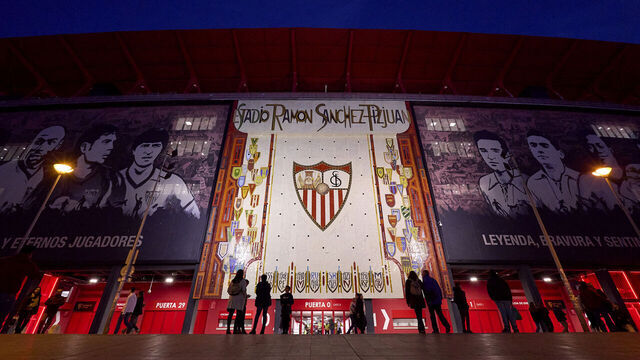 SEVILLE, SPAIN - JANUARY 12: General view outside the stadium during the LaLiga EA Sports match between Sevilla FC and Deportivo Alaves at Estadio Ramon Sanchez Pizjuan on January 12, 2024 in Seville, Spain.