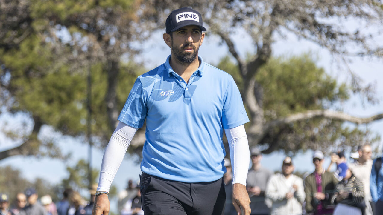 LA JOLLA, CA - JANUARY 27: Matthieu Pavon walks off the second hole green after putting during the final round of the PGA Tour Farmer's Insurance Open, at Torrey Pines Golf Course, Saturday, January 27, 2024, in La Jolla, California.