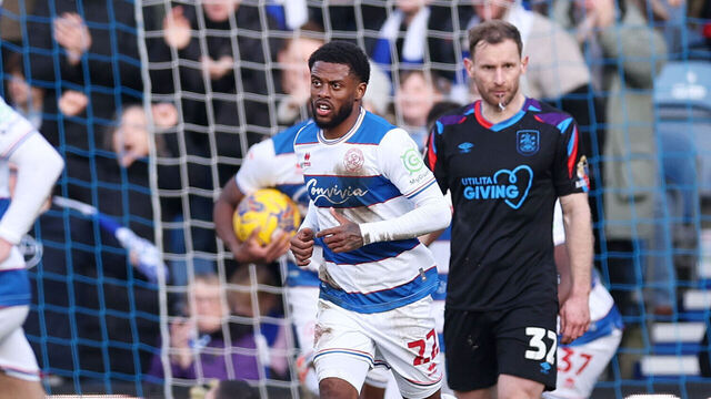 Queens Park Rangers' Kenneth Paal celebrates scoring their side's first goal of the game during the Sky Bet Championship match at MATRADE Loftus Road Stadium, London. Picture date: Sunday January 28, 2024.