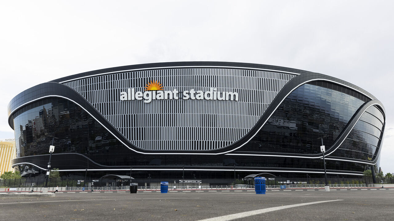 LAS VEGAS, NEVADA - AUGUST 1: Exterior view prior to the Preseason Friendlymatch between AC Milan and FC Barcelona at Allegiant Stadium on August 1, 2023 in Las Vegas, Nevada.